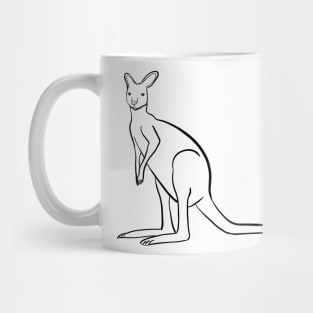 Stick figure Kangaroo Mug